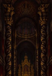 Twisted stone columns